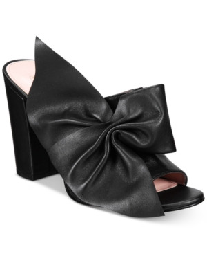 Avec Les Filles Marie Bow Block-Heel Slides Women's Shoes | Macys (US)