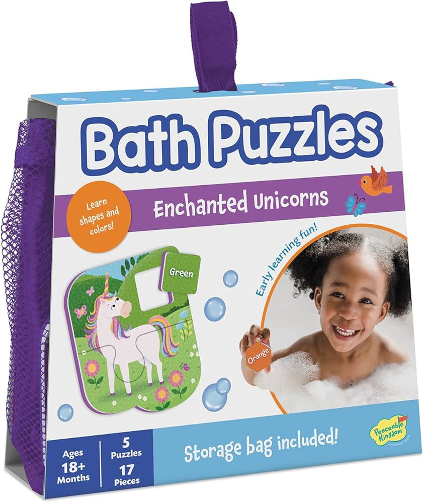 Peaceable Kingdom Enchanted Unicorns Bath Puzzles - Bath Toys for Toddlers – Foam Bath Puzzles ... | Amazon (US)