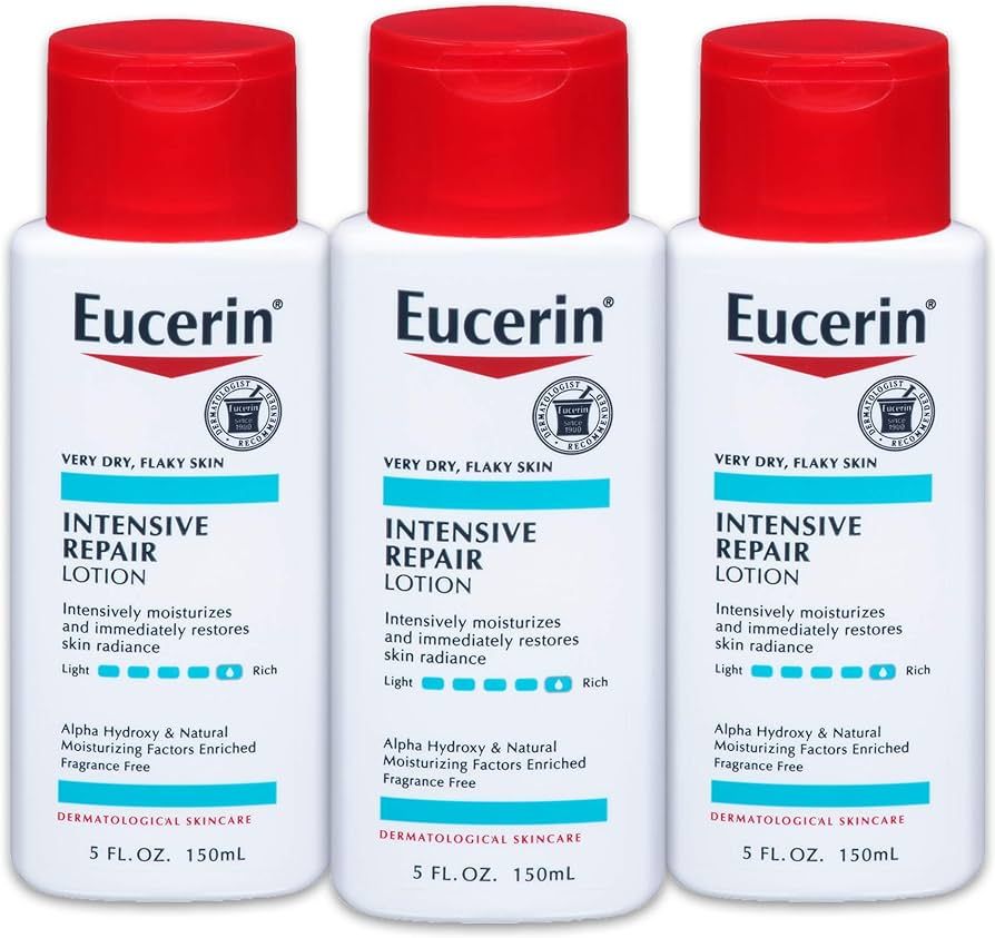 Eucerin Intensive Repair Lotion - Rich Lotion for Very Dry, Flaky Skin - 5 fl. oz. Bottle (Pack o... | Amazon (US)