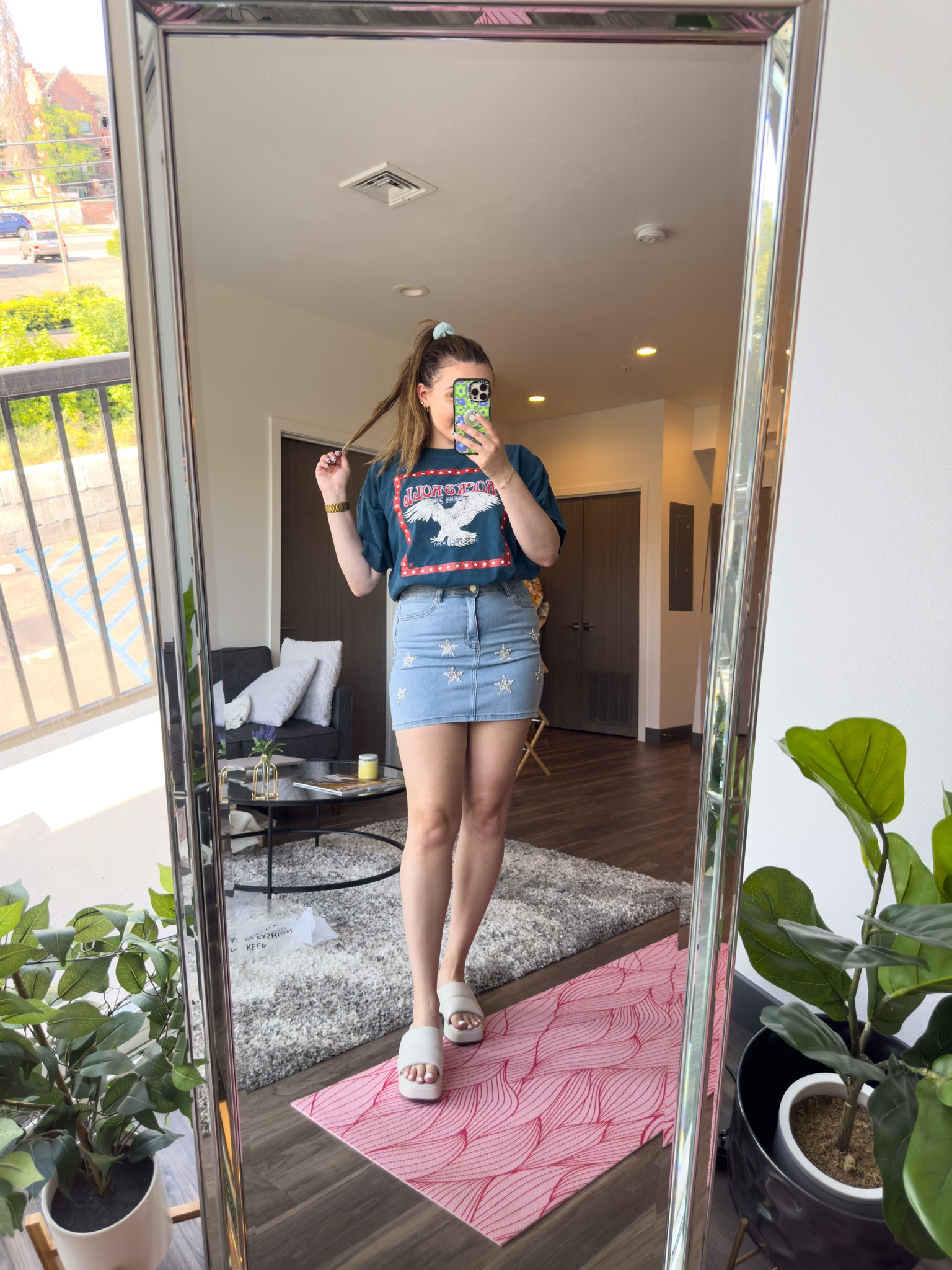 4th of July inspired outfit idea! Featuring the best platform sandals and my megababe chub rub stick. 

I’m wearing size 9 sandals and my outfit is from NanaMacs where you get 15% off with LAURENTRIVISON15!

#LTKstyletip #LTKunder100 #LTKFind