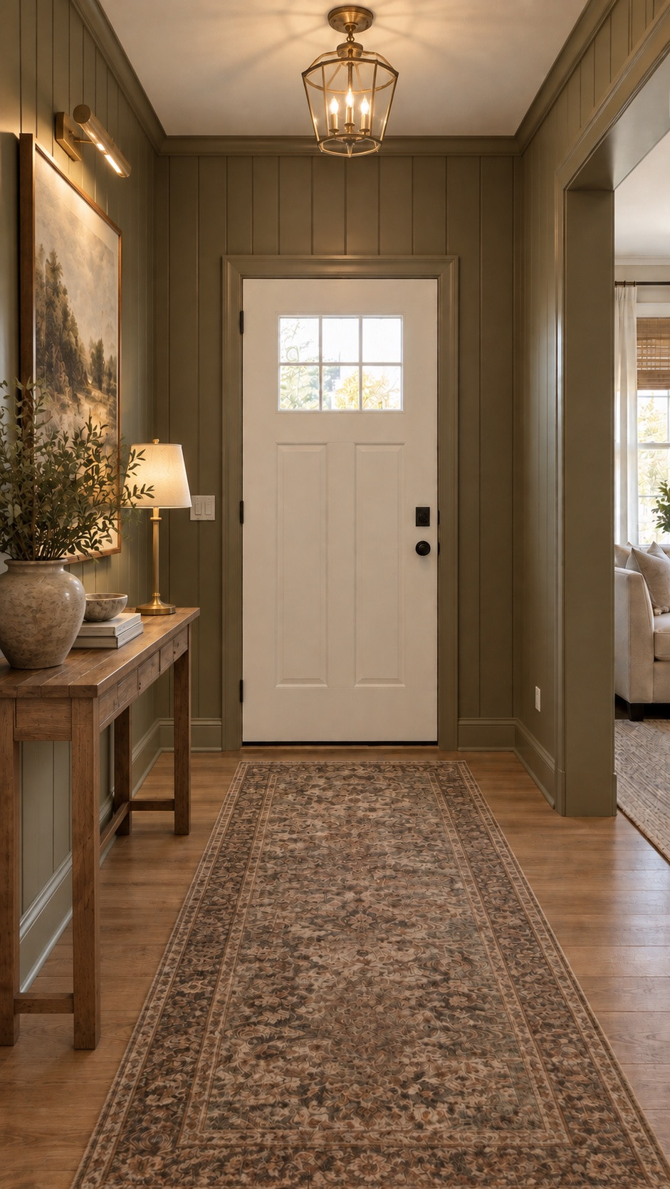 A small entryway can have just as much character as a big room. 

For this one, I kept the existing wood console and built the new look around it with a vintage-inspired runner, larger artwork, warm brass lighting, and collected decor.

It’s a good reminder that you don’t necessarily need to replace everything you own to make a room feel completely different.

Exact and similar pieces for this warm + collected entryway are linked here.

#LTKHome