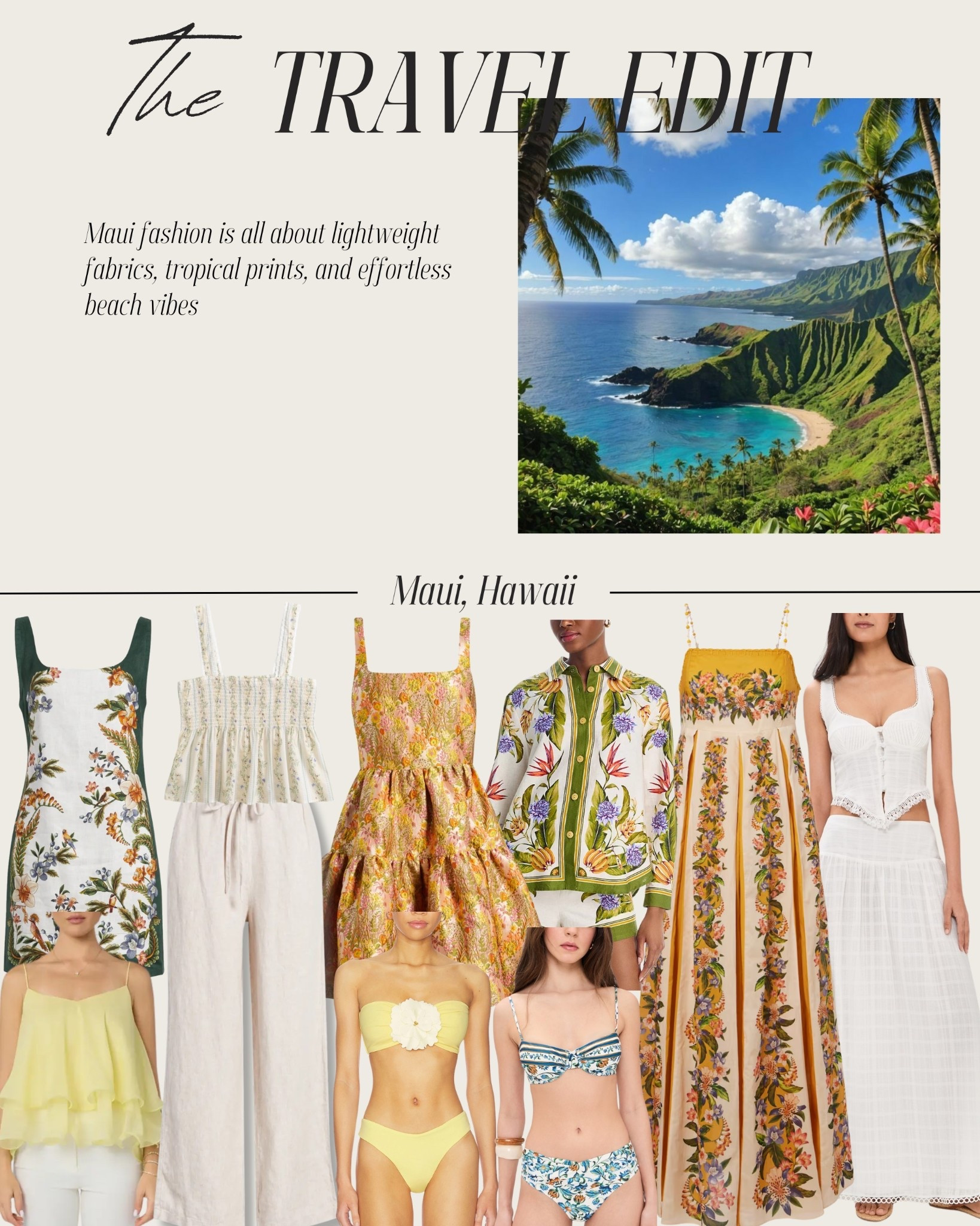 The travel edit - Maui, Hawaii
Maui fashion is all about lightweight fabrics, tropical prints, and effortless beach vibes. Vacation Outfits, summer outfits

#LTKU #LTKSeasonal #LTKootd