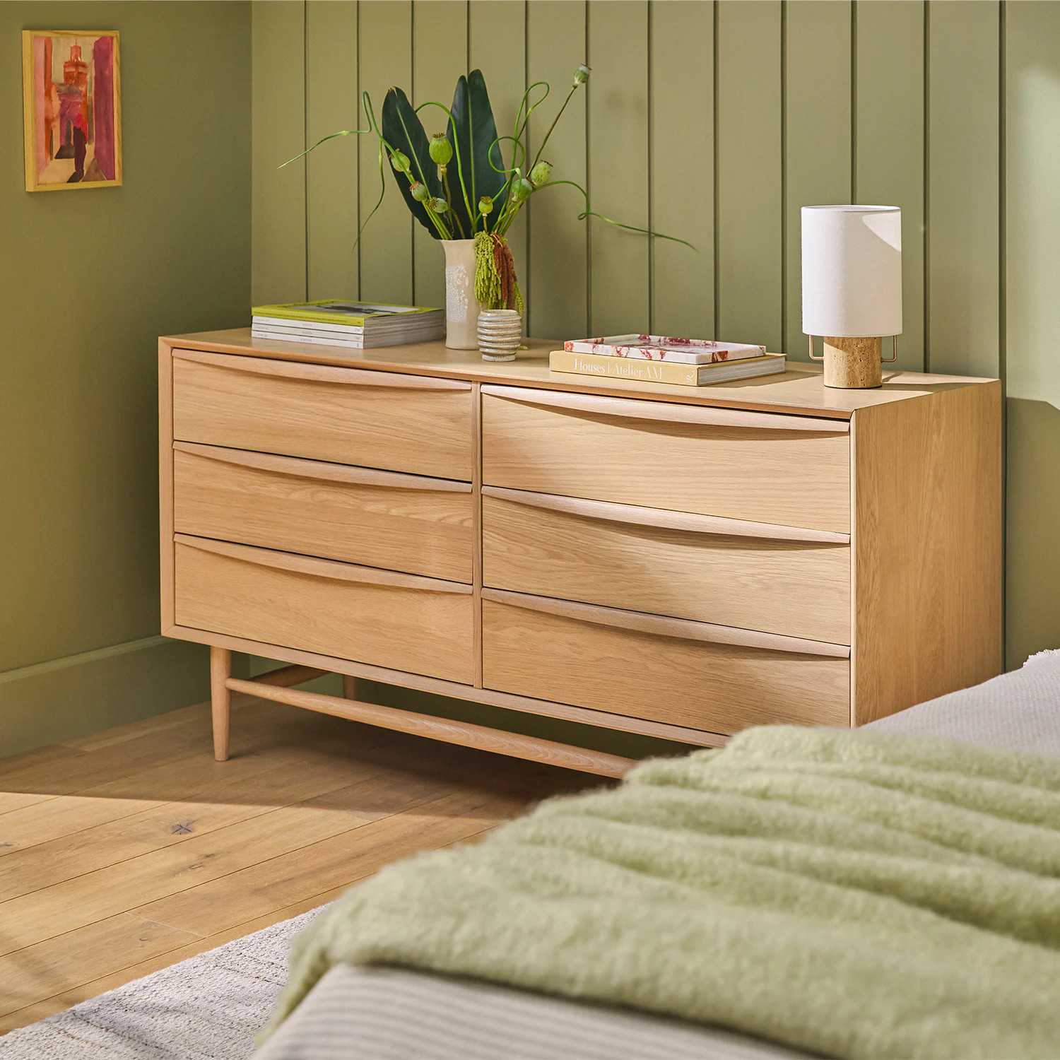 Lenia 6-Drawer Double Dresser - White Oak | Article