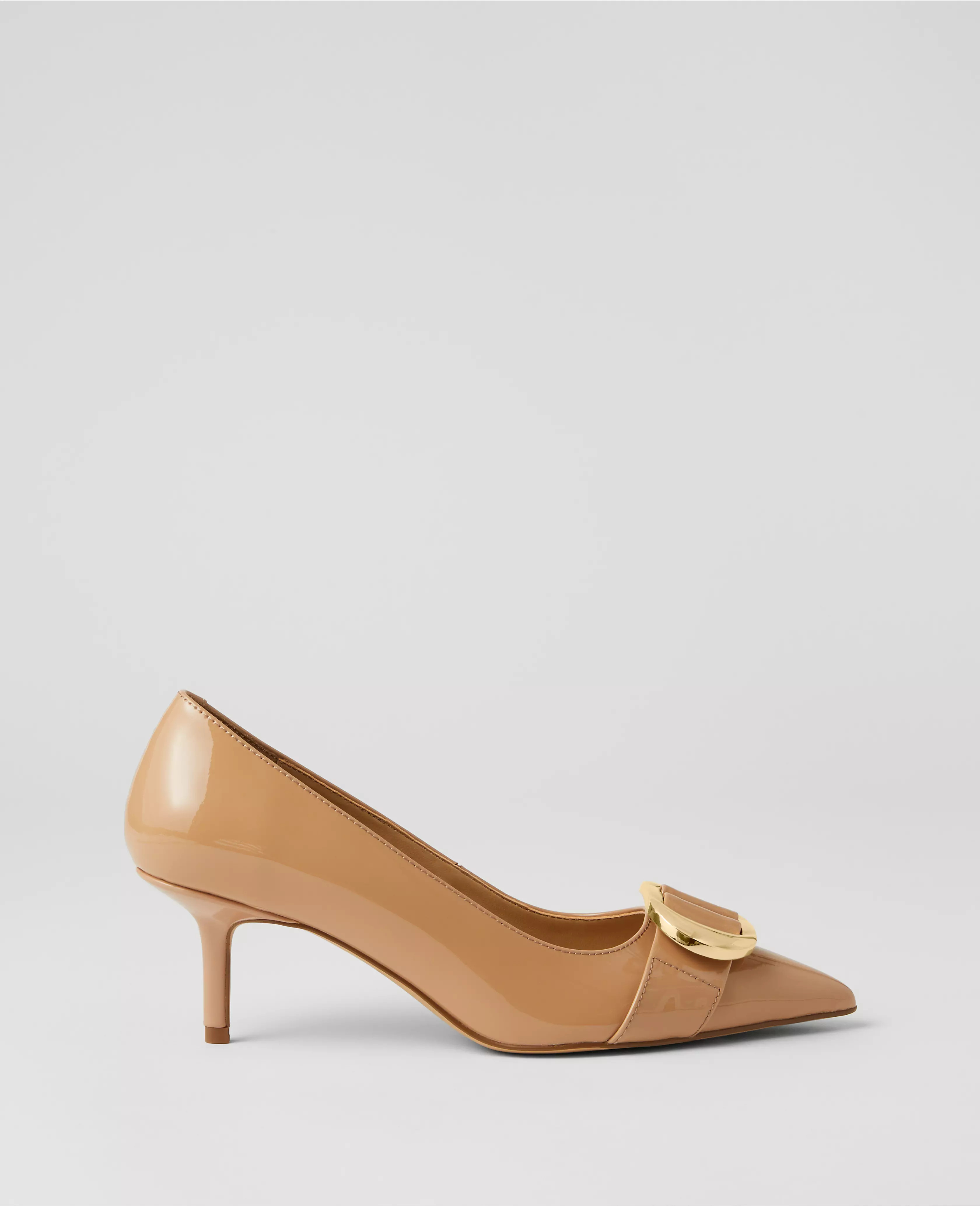 Pointy Toe Patent Buckle Pumps | Ann Taylor