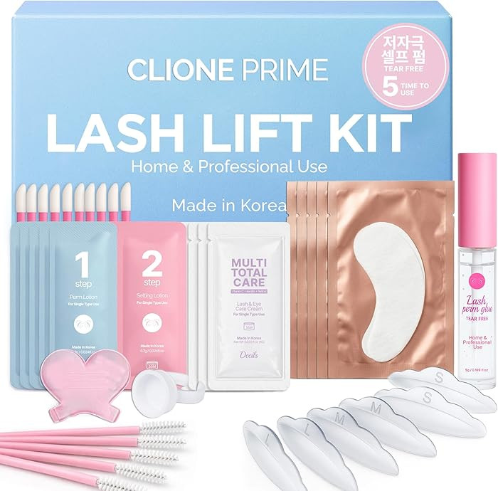 Korean Lash Lift Kit - 5 Sets At Home Eyelash Perm Kit with Upgraded Glue, Eyelash Lift, DIY Lash... | Amazon (US)