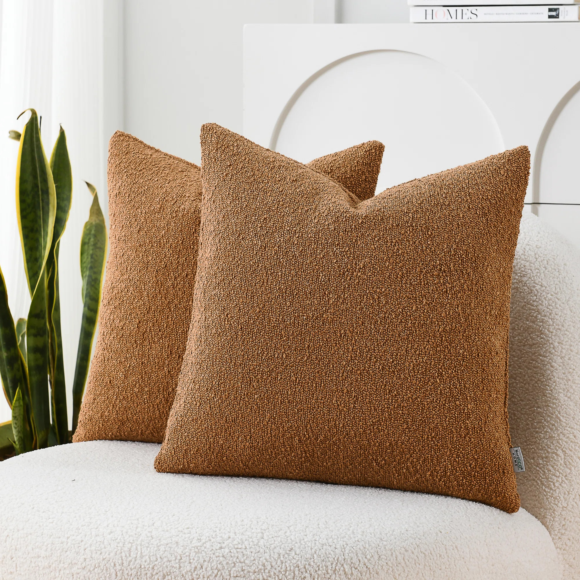 Textured Pillow Covers Textured Boucle Pillow Covers (Set of 2) | Wayfair North America