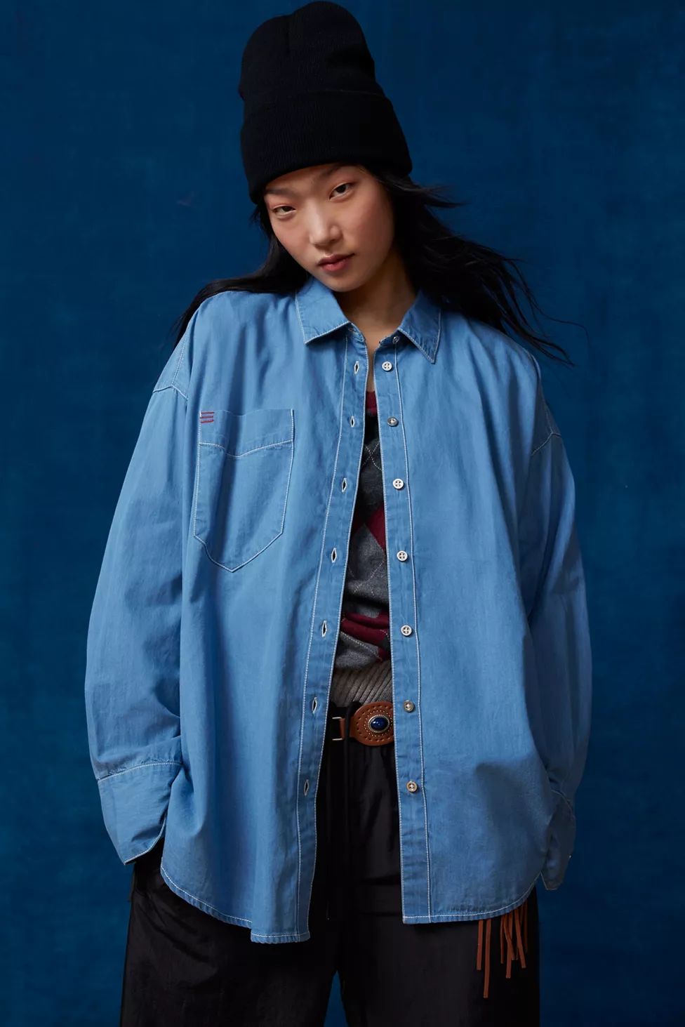 BDG Denim Lightweight Button-Down Shirt | Urban Outfitters (US and RoW)