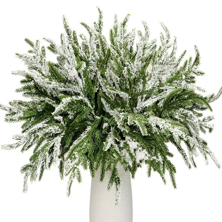 MODANU 24Pcs Norfolk Pine Branches Stems 13.78" Artificial Pine Needles Sprigs Christmas Greenery... | Walmart (US)