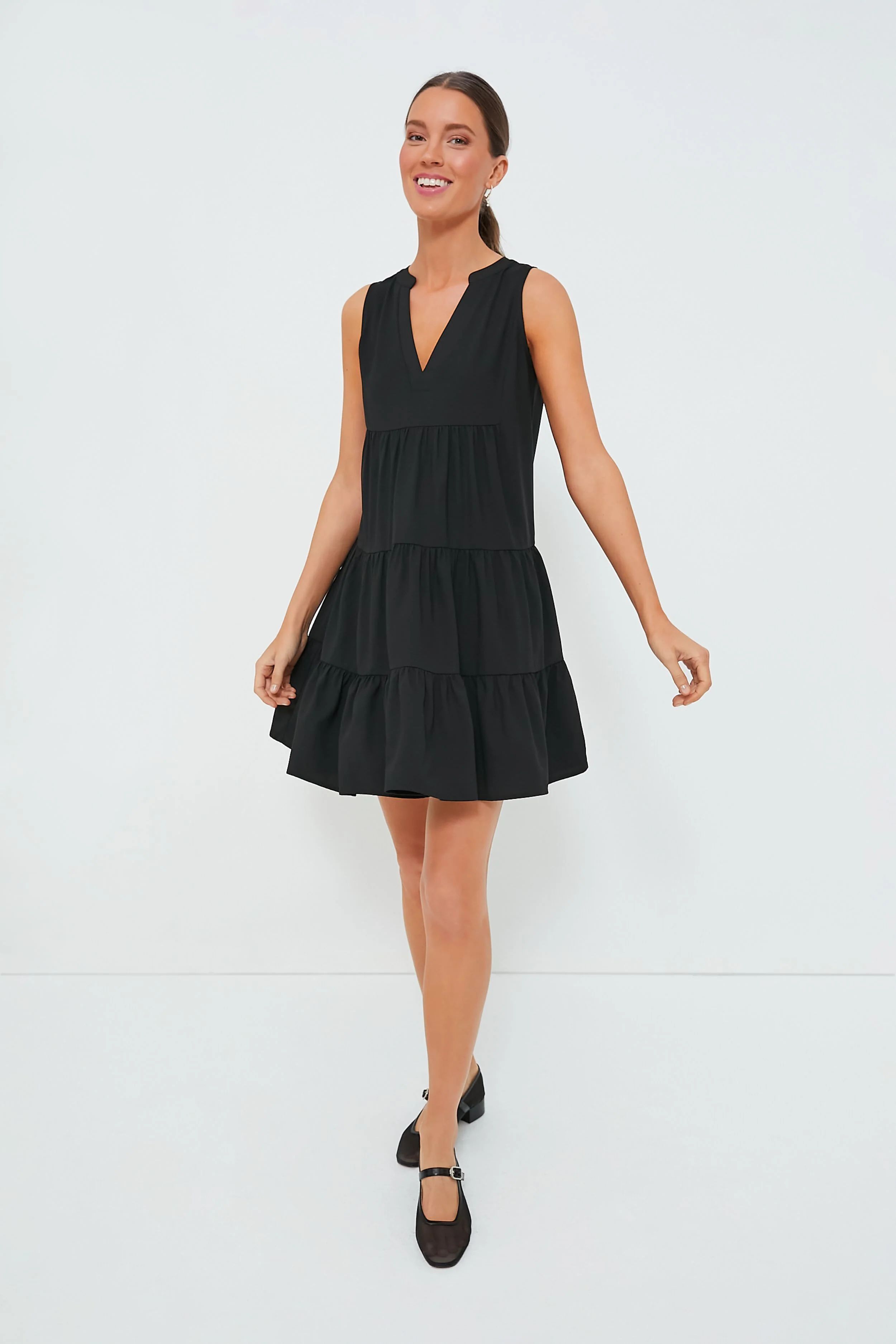Black Crepe Sleeveless Kenzo Dress | Tuckernuck (US)