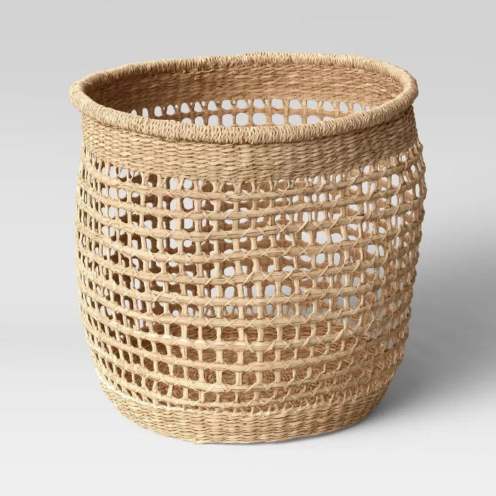 15" x 13" Decorative Woven Seagrass Basket Natural - Threshold™ | Target