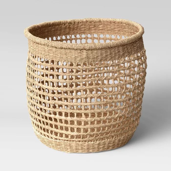 15" x 13" Decorative Woven Seagrass Basket Natural - Threshold™ | Target