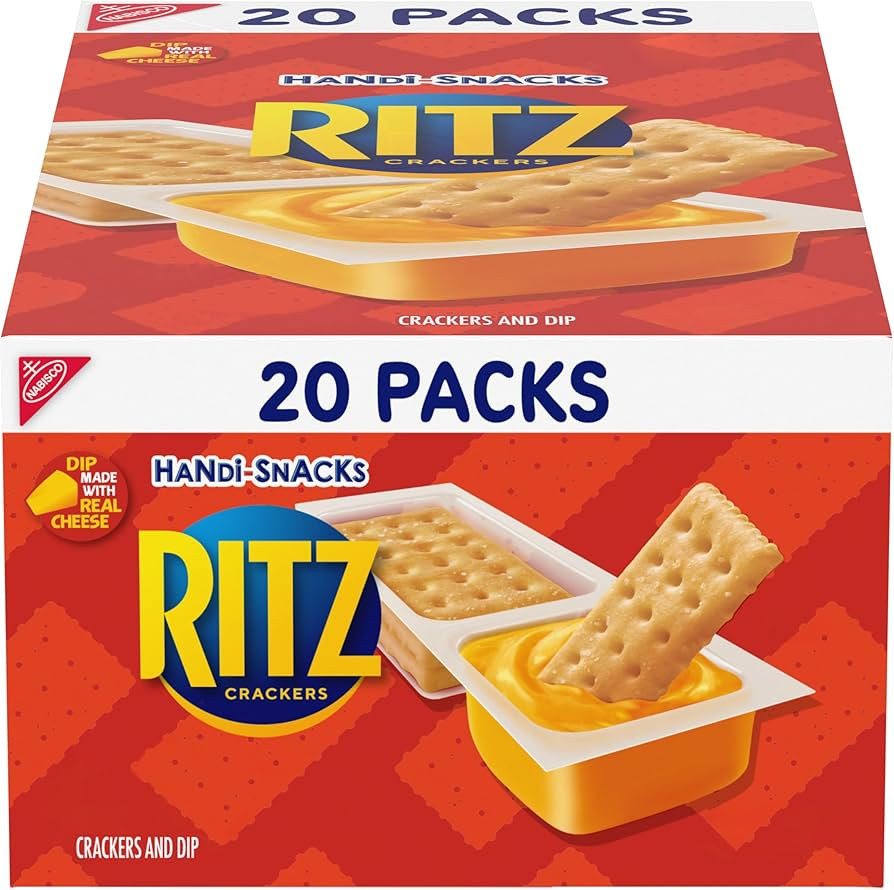 Handi-Snacks RITZ Crackers 'N Cheesy Dip Snack Packs, 20 Snack Packs | Amazon (US)