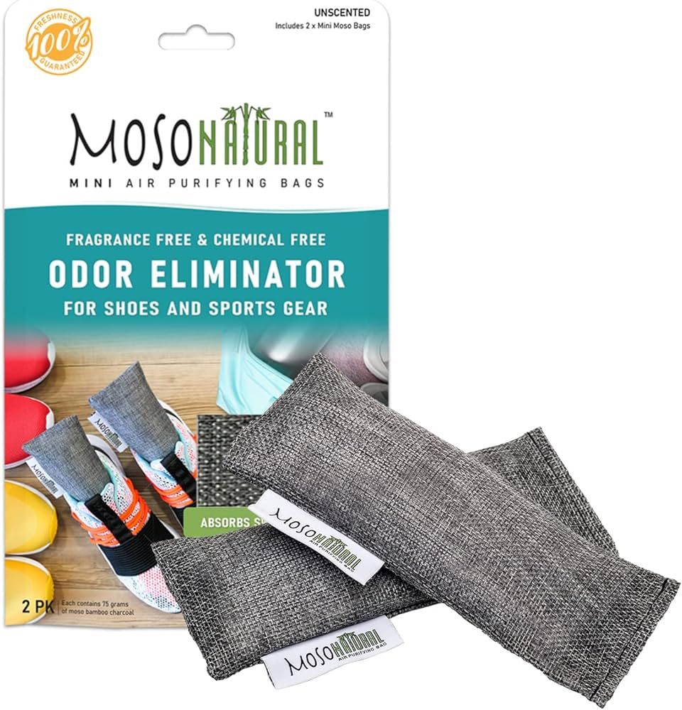 Moso Natural Shoe Odor Absorbers. A Scent Free Odor Eliminator for Shoes, Gym Bags and Sports Gea... | Amazon (US)