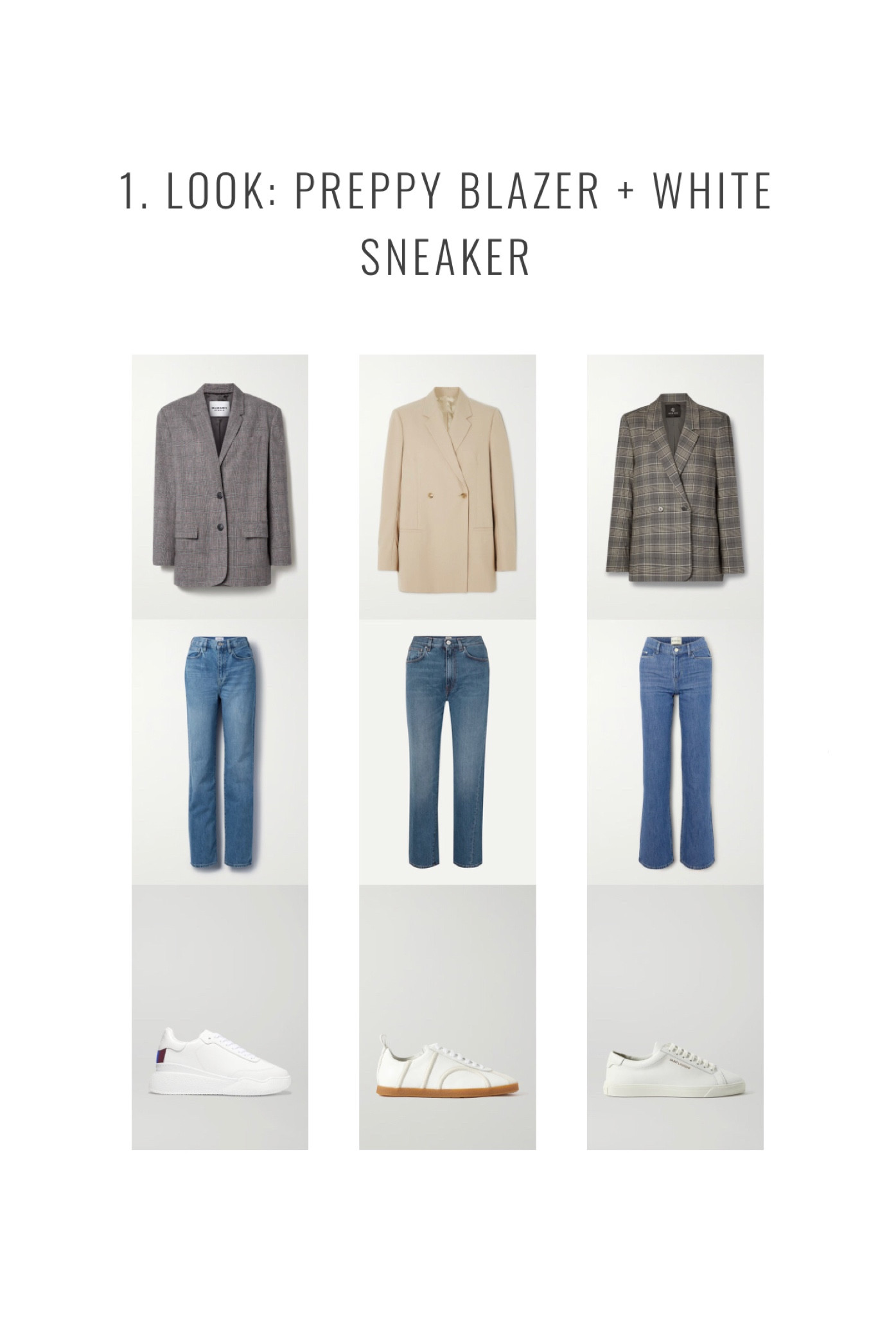 1 PAIR OF JEANS = 3 LOOKS: HOW TO STYLE YOUR JEANS?

Look 1: Preppy blazer + White sneaker 

Just 1 pair of jeans can give you at least 3 different looks. I want to demonstrate how much you can get out of just a few well selected items. I am sharing my style wisdom with you and showing you how I styled one pair of jeans in three different ways. Learn to get more out of your style with less items with tips from your personal stylist.

How to wear, How to style, denim guide, jeans look, blazer style, spring workwear, office style, casual chic, stylist picks, What to wear to work, outfit for work, working from home outfit 

#LTKworkwear #LTKstyletip #LTKeurope