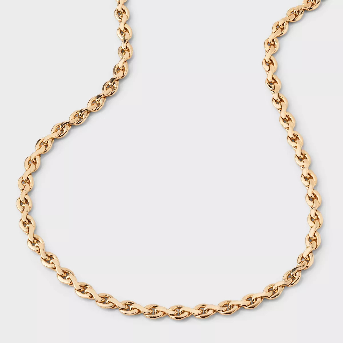 Linked Chain Necklace - A New Day™ Gold: Lobster Claw Clasp, Nickel-Free Metal, 16" Length, 3" ... | Target