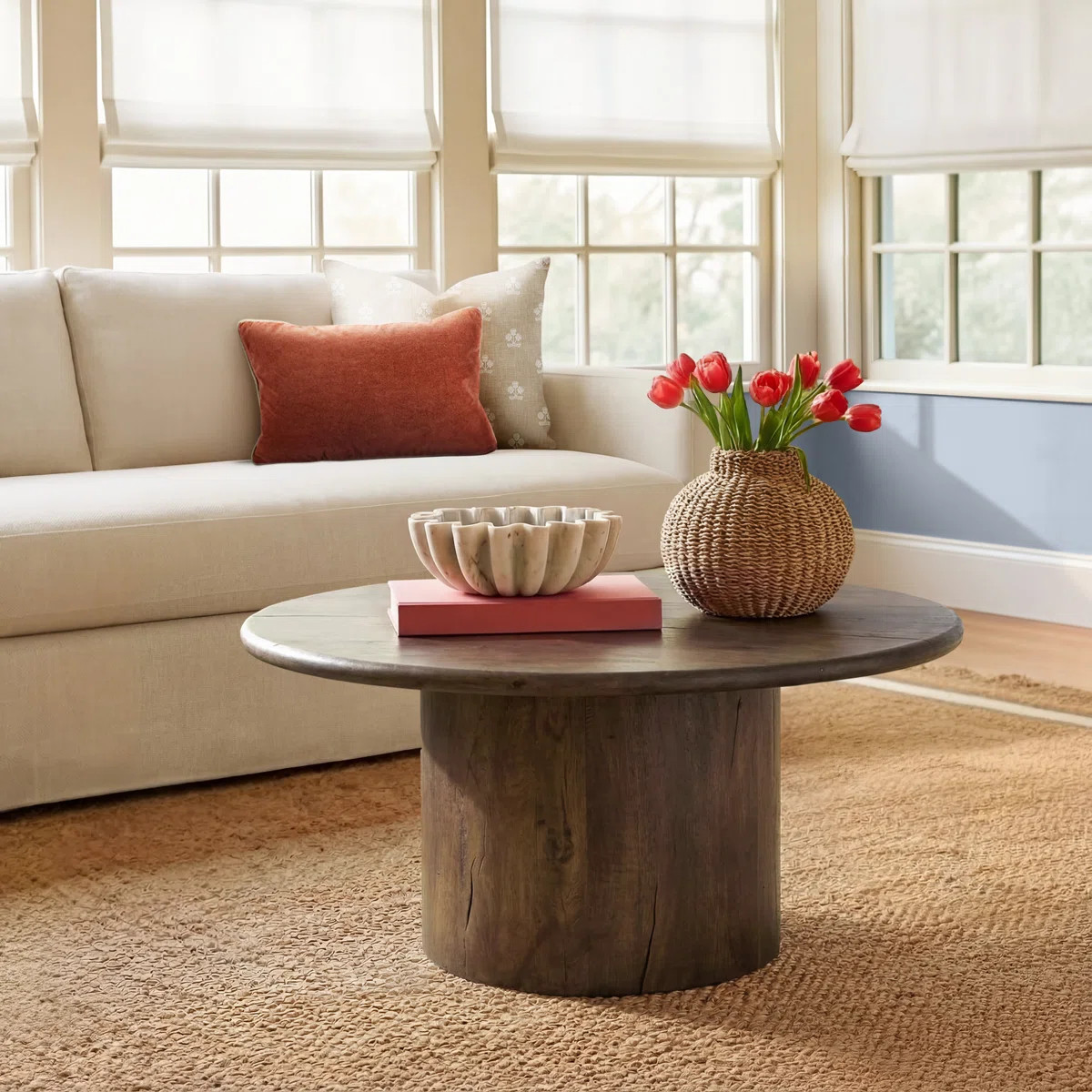 Brennan Wood Coffee Table-Small-Aged Belgium Bleach | Wayfair North America