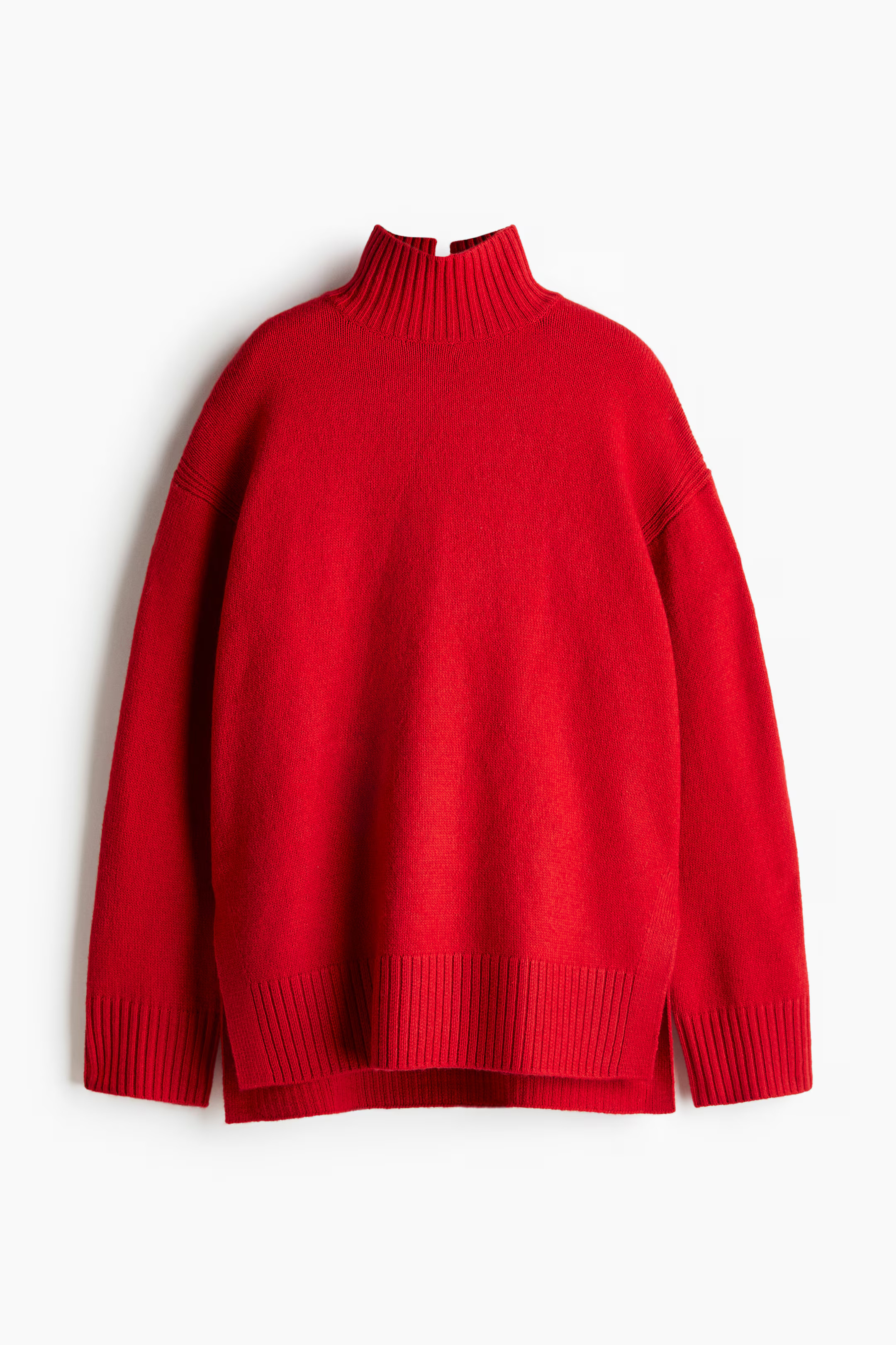 Oversized Turtleneck Sweater - Red - Ladies | H&M CA | H&M (US + CA)