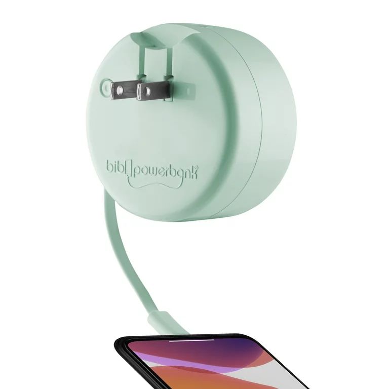 Bibicord Portable Mint Julep Wall Charger with Retractable Lightning Cable & 2500 mAh Battery (Pr... | Walmart (US)