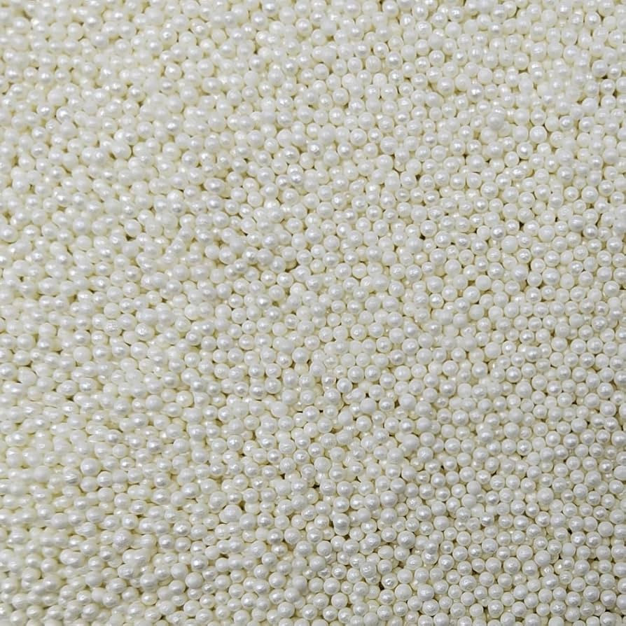 Homankit White Nonpareils Sprinkles Edible Cookie Decorations Mini Pearls for Decorating Cake, Ba... | Amazon (US)
