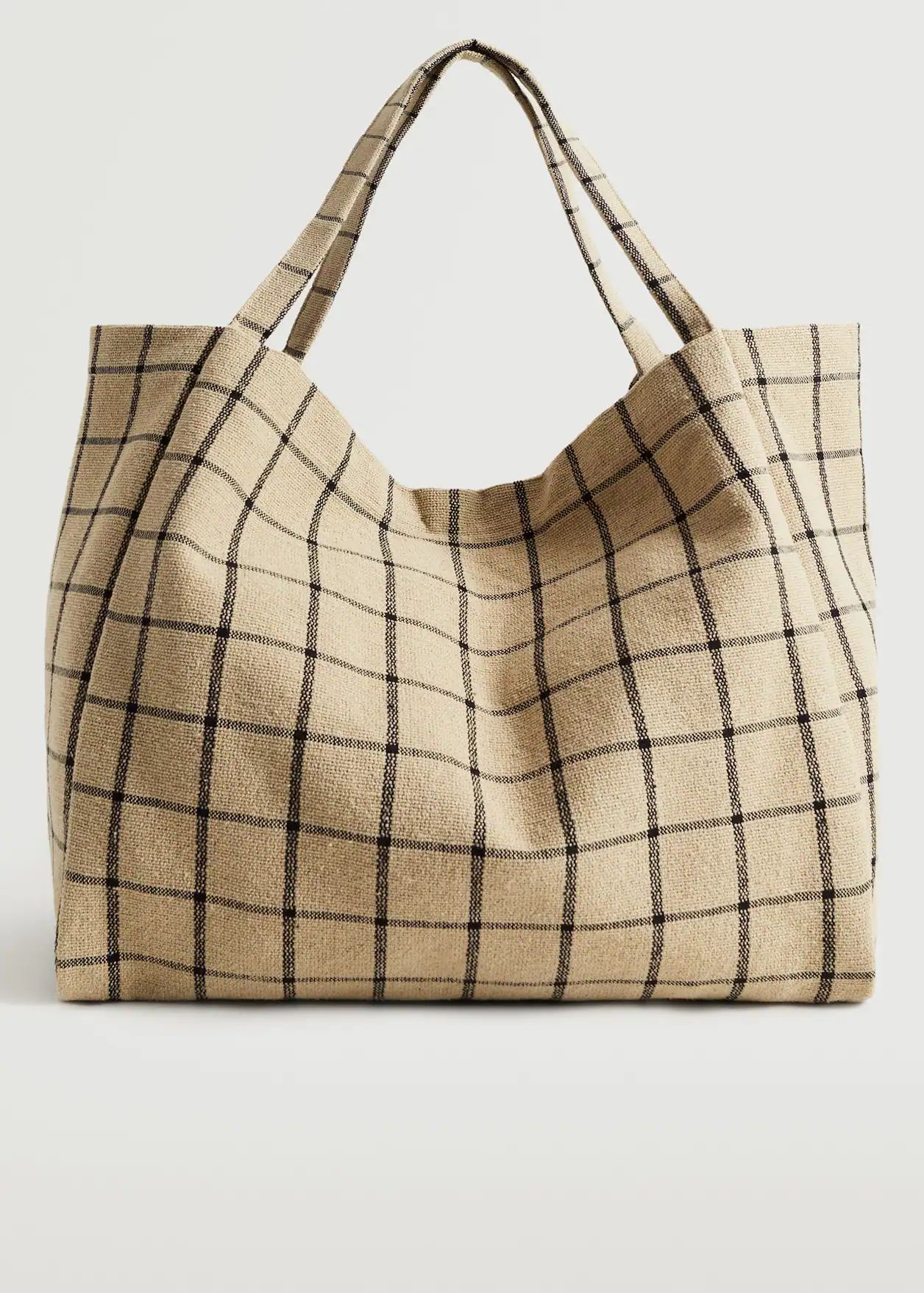 Check shopper bag | MANGO (US)