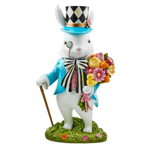 MACKENZIE-CHILDS Bunny Figure, Resin Spring and Easter Bunny Decor, Calico | Amazon (US)