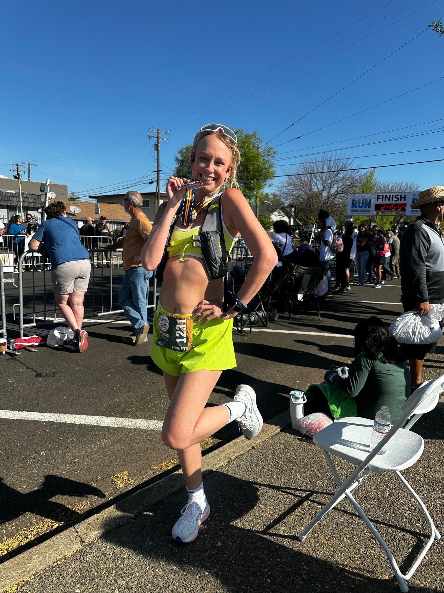 Half marathon fit 
@abercrombie YPB sculptFLEX sports bra 
Green running shorts 

#LTKootd #LTKActive #LTKfitnessgoals
