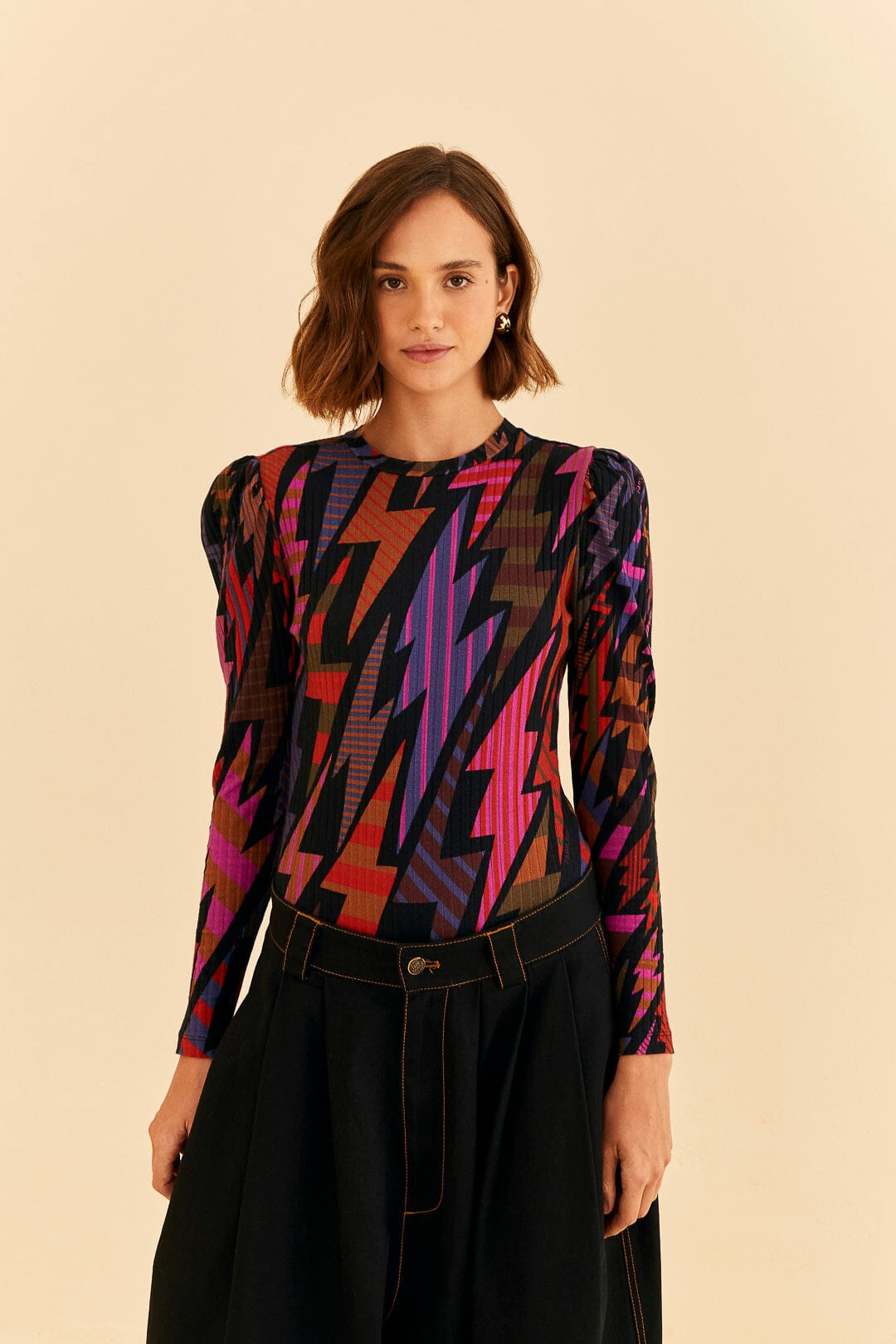 black lightning bodysuit | FarmRio (US)