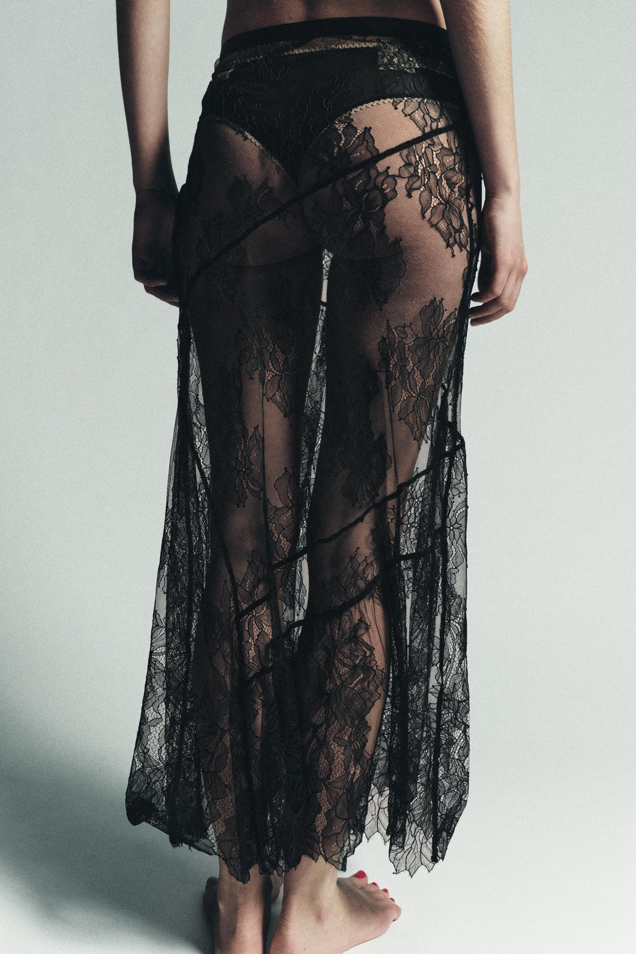 LACE MIDI SKIRT | Zara US