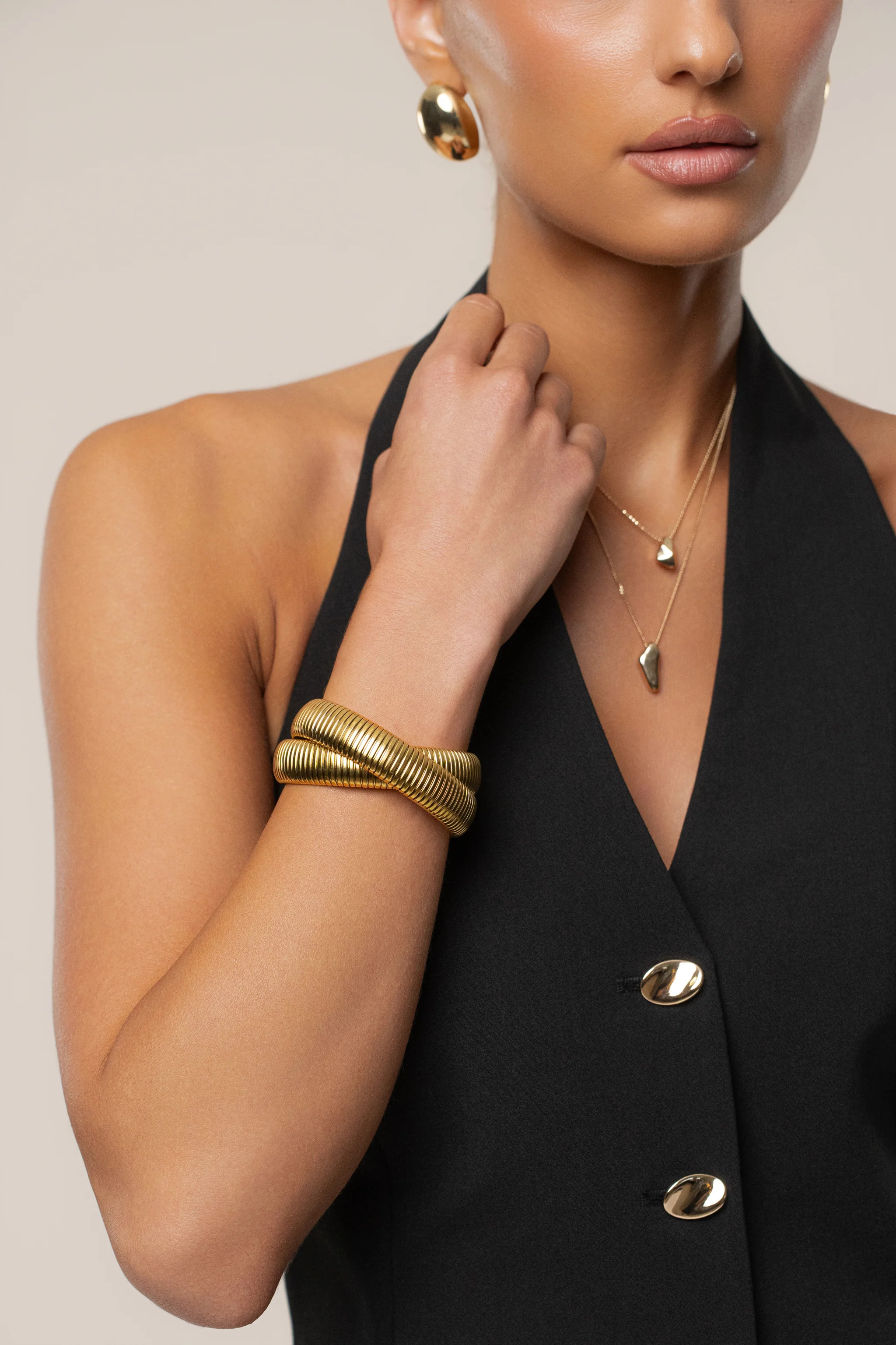 Gold Solina Bracelet Set | JLUXLABEL