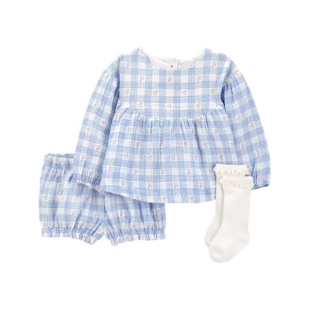 Carter's Child of Mine Baby Girl Outfit Set, 3-Piece, Sizes 0/3-24 Months | Walmart (US)