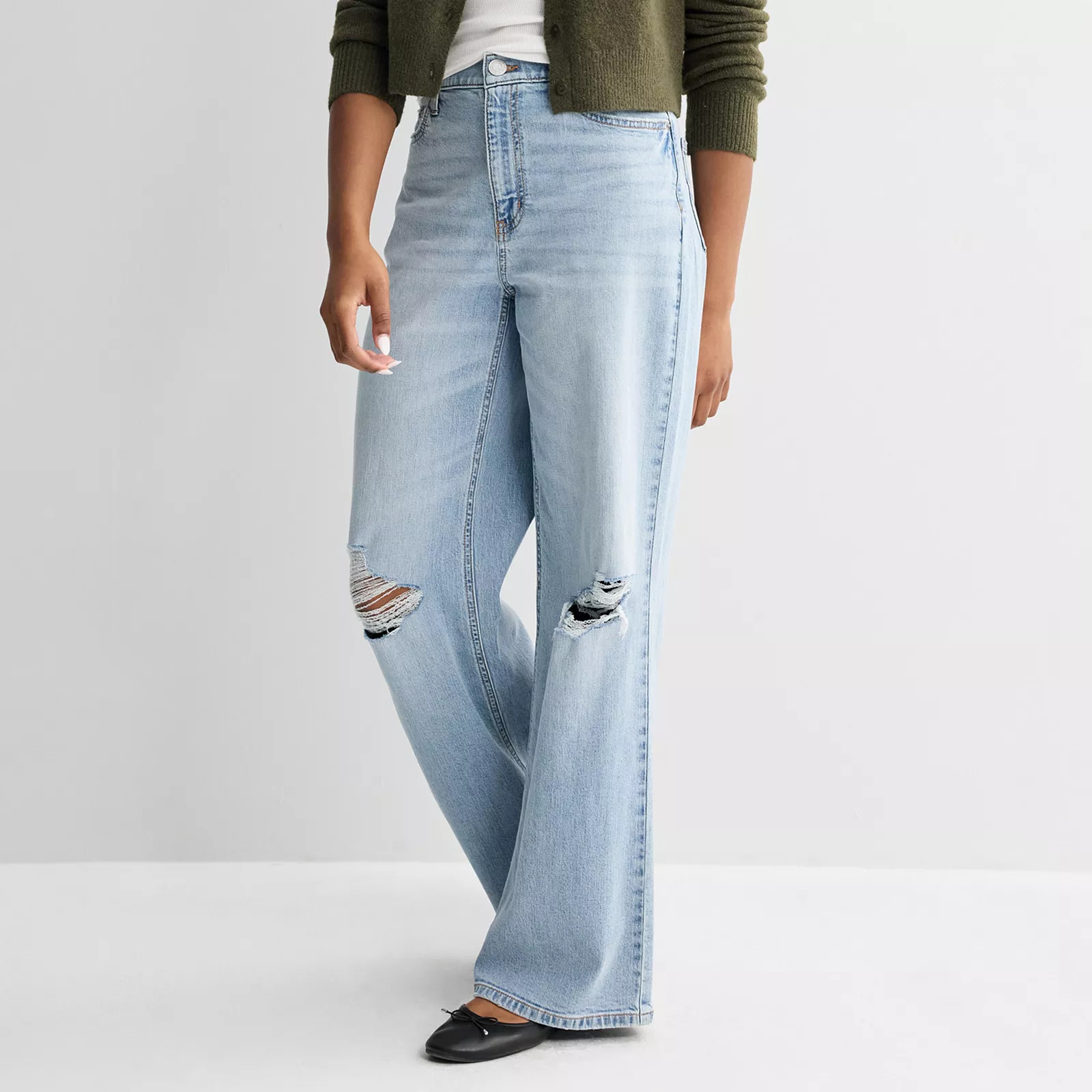 Juniors' SO\u00ae High Rise Baggy Wide Leg Jeans | Kohl's