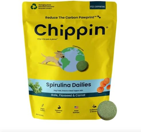 Chippin Vegan Spirulina Healthy Dog Treats | Limited Ingredients | Hypoallergenic & Human Grade Prot | Amazon (US)