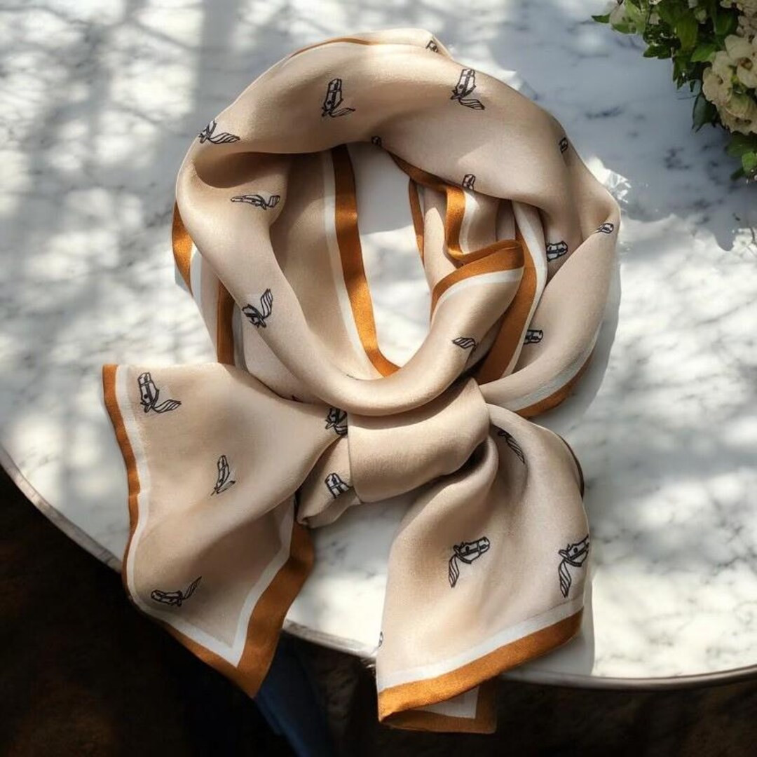Langer Schal, Maulbeerseide Schal für Frauen, kleine Verpackung, Elegant Print Schal, Schal Zube... | Etsy (US)