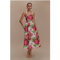 Juana Halter Midi Dress - Sonia Rose Print | MESHKI US