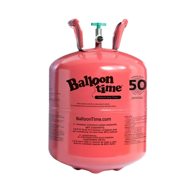 Balloon Time Jumbo Helium Tank Kit \u2013 Portable Helium Balloon Tank with Ribbon and Balloons | Walmart (US)