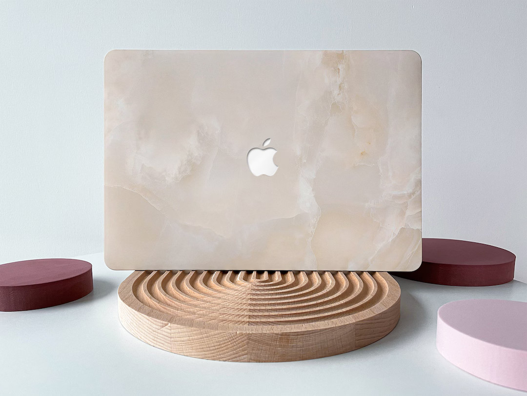 Beige Marble Jade Macbook Shell Case Cover for New Macbook M1 - Etsy | Etsy (US)
