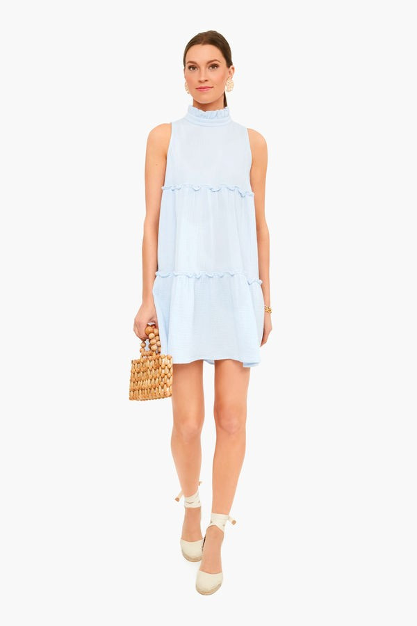 Blue Lightweight Gauze Morgan Dress | Tuckernuck (US)