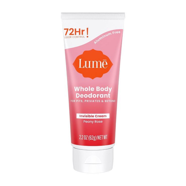 Lume Whole Body Invisible Cream Tube Deodorant - Peony Rose - 2.2oz | Target