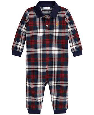 Polo Ralph Lauren Baby Boys Plaid Coverall - Macy's | Macy's