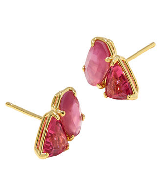 Kendra Scott Gold Plated Glass-Stone Stud Earrings - Macy's | Macy's