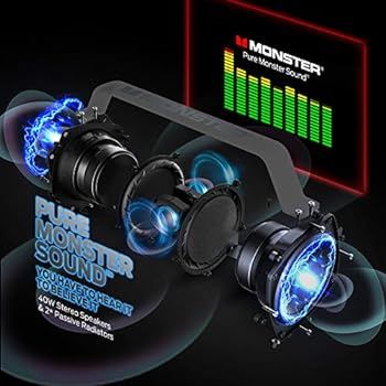 Monster Bluetooth Speaker, Adventurer Force IPX7 Waterproof Bluetooth Speaker 5.0 with Microphone... | Amazon (US)