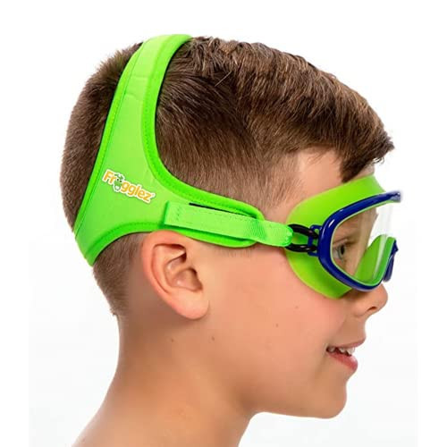 Frogglez Youth Wide View Anti-Fog Crystal Clear Swim Goggle Mask for Kids under 10 (Ages 4-10) Recommended by Olympic Swimmers; Premium Pain-Free Strap, Green | Amazon (US)