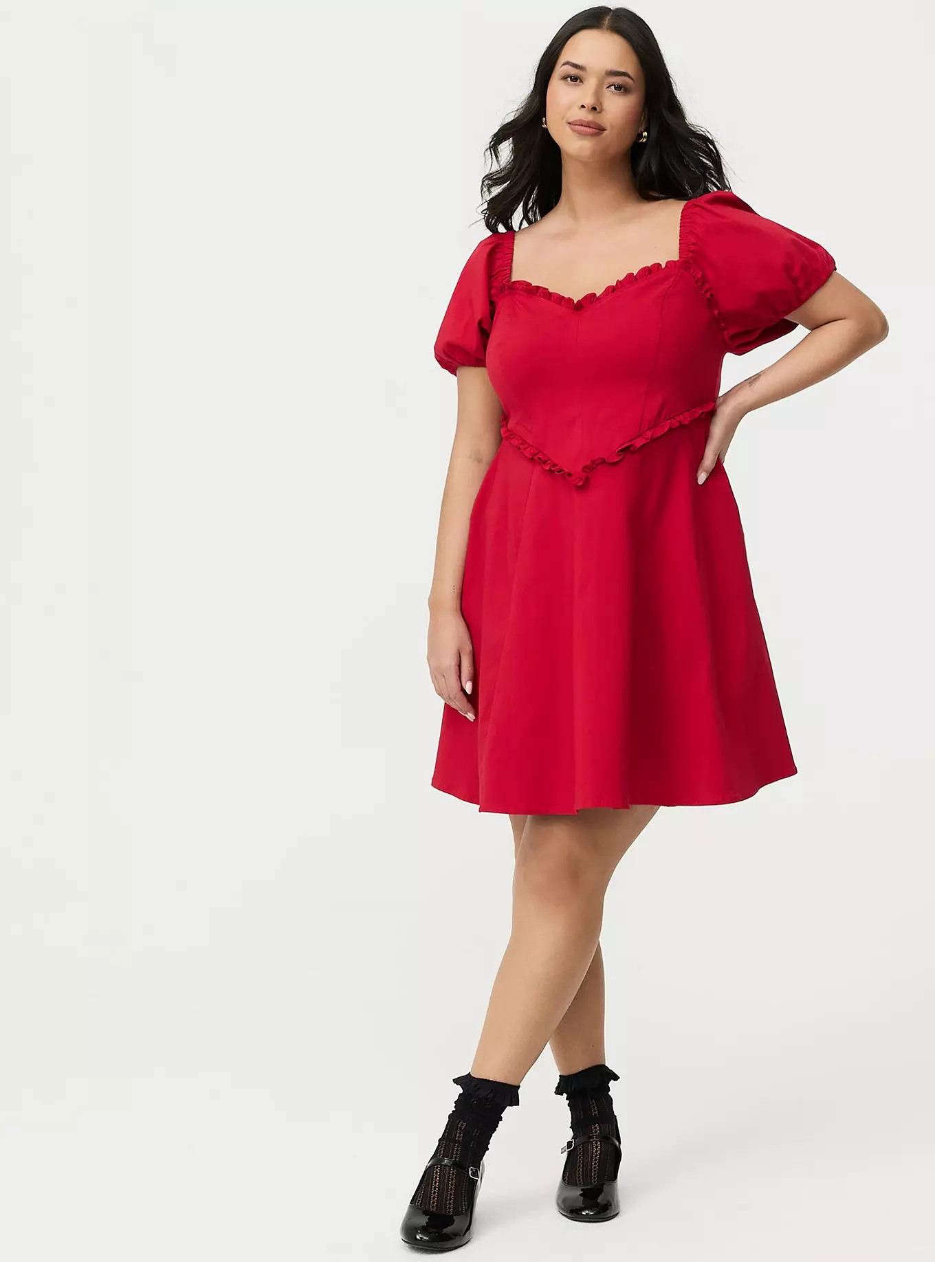Puff Sleeve Sweetheart Mini Dress | Torrid (US & Canada)