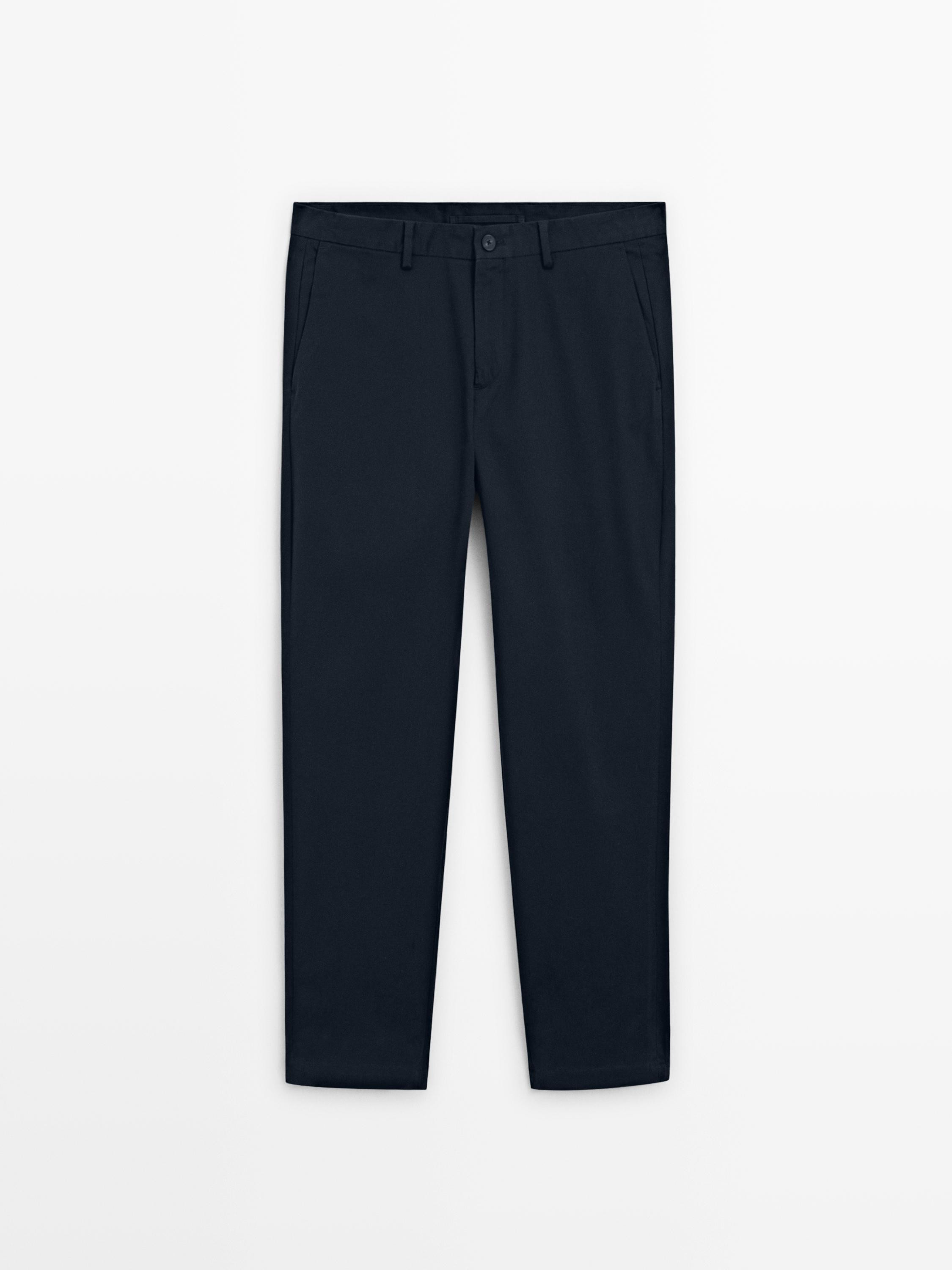 Slim fit cotton trousers | Massimo Dutti US