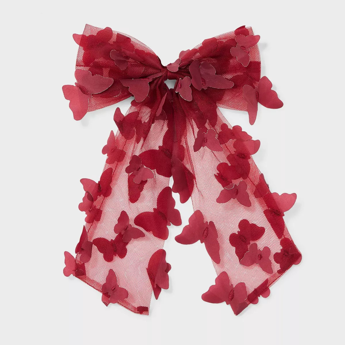 3D Butterfly Bow Hair Barrette - Wild Fable™ Maroon | Target