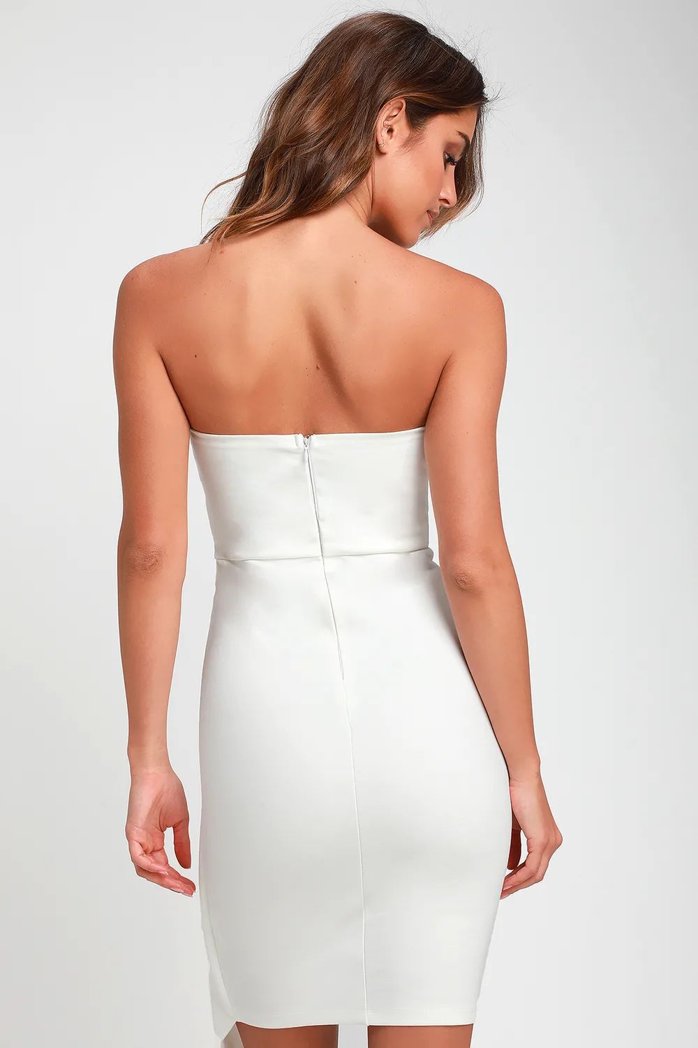 Queen of the City White Strapless Bodycon Dress | Lulus (US)