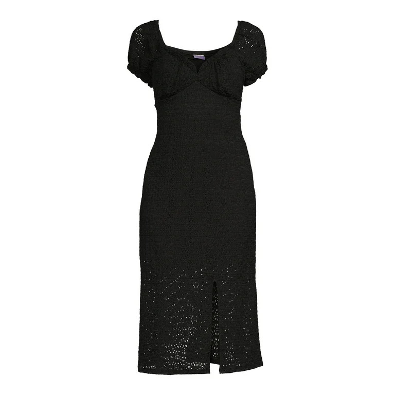 No Boundaries Juniors Lace Sweetheart Neck Dress | Walmart (US)