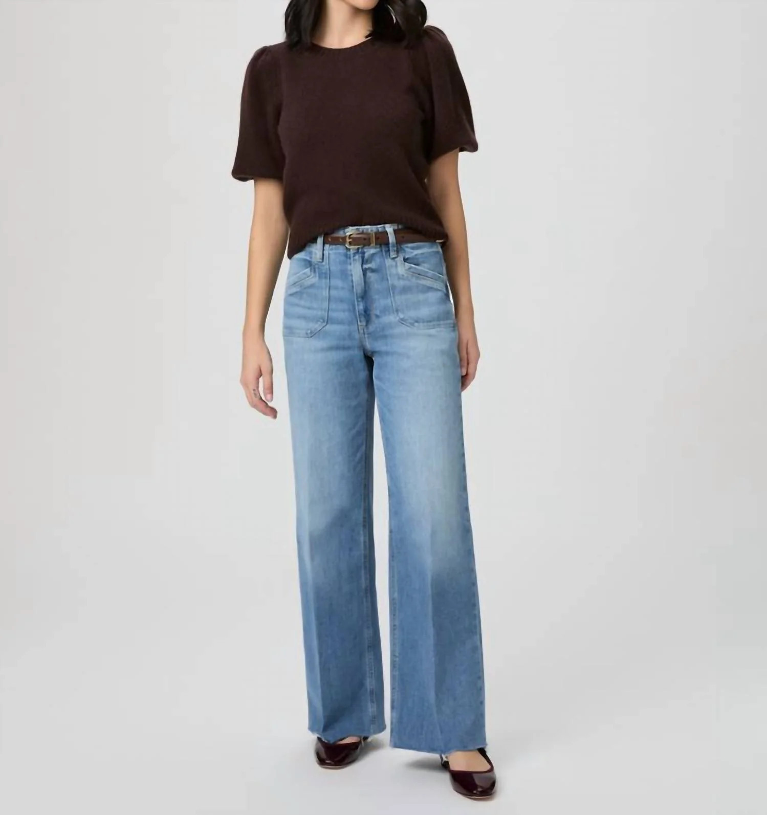 Anessa 31" Wide Leg Jeans In Viva | Shop Simon