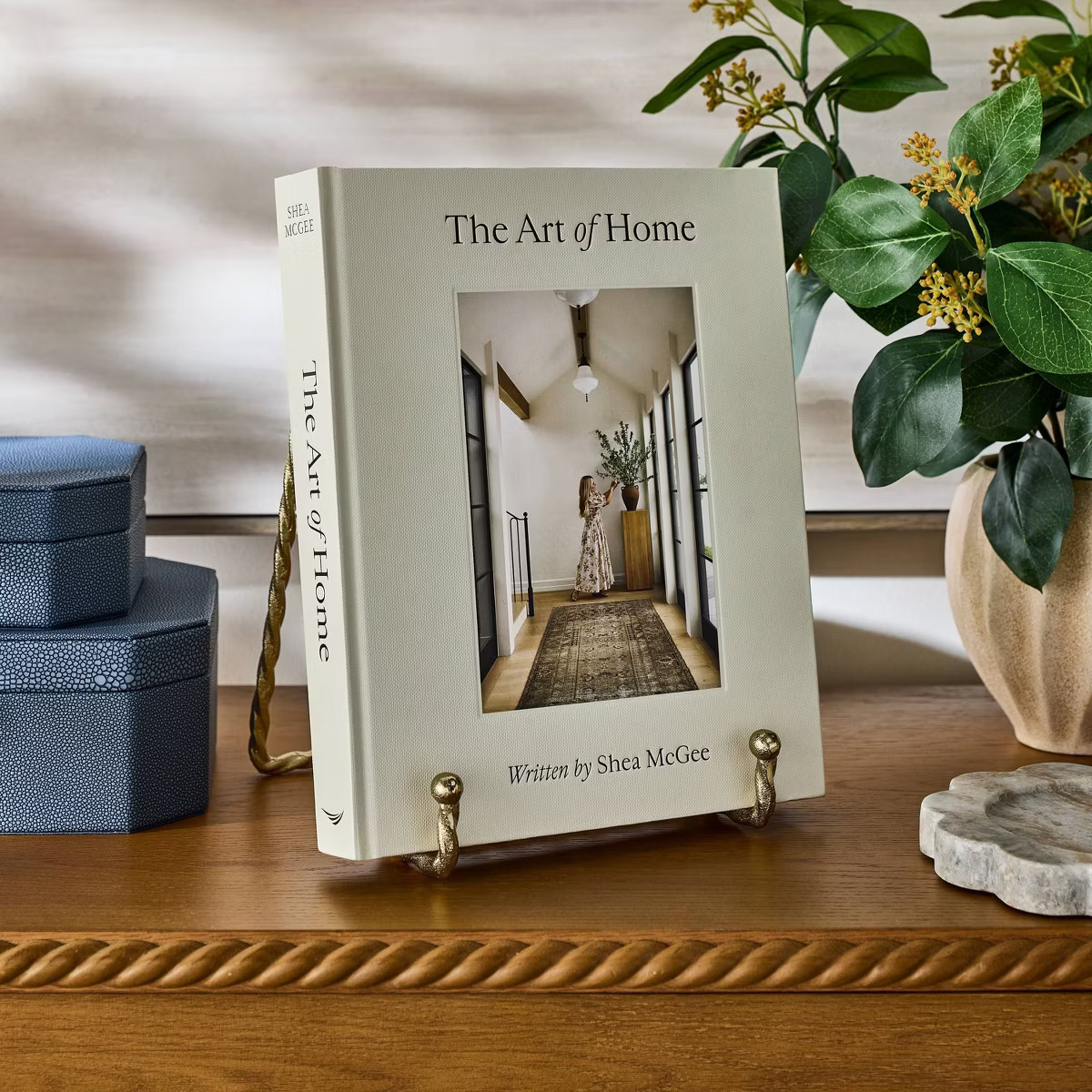 Twisted Brass Book Holder Gold - Threshold™ designed with Studio McGee | Target