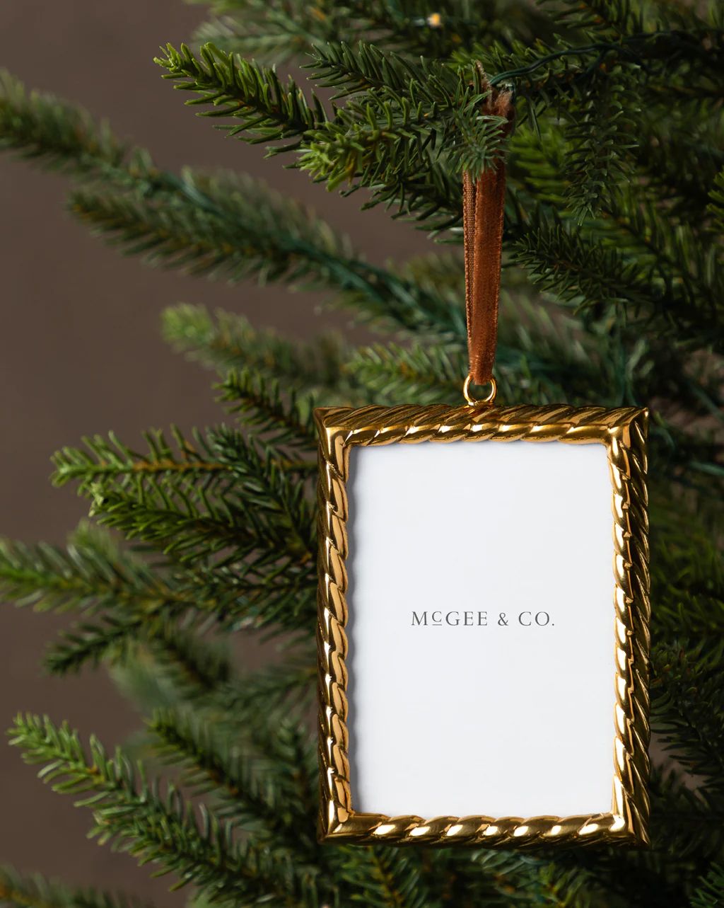 Braided Brass Frame Ornament | McGee & Co.